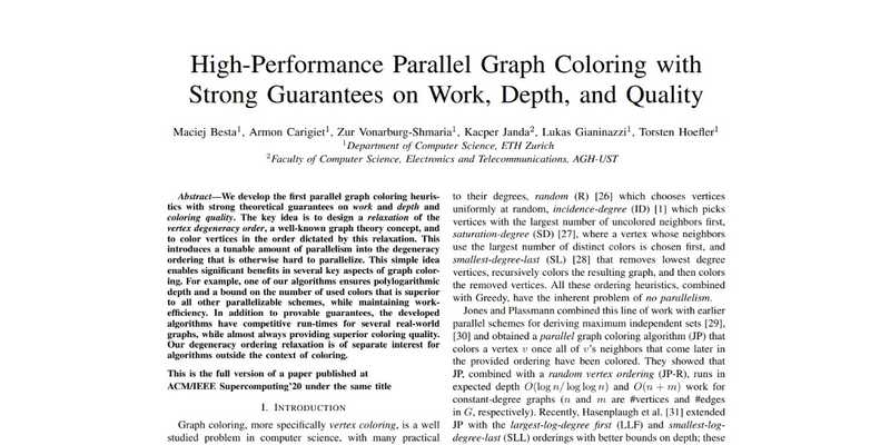 Parallel Graph Coloring